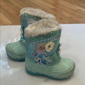 Disney Frozen Blue Glitter Kids Snow Boots